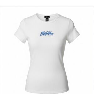 Justify White “Malibu” T-Shirt